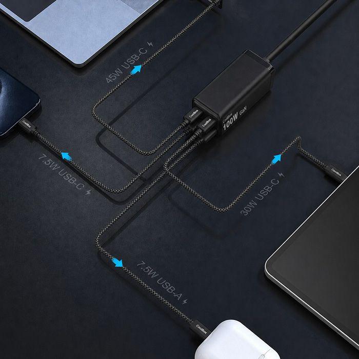 Estação de Carregamento COOLBOX ChargeMaster 4 Pro (3 USB-C e 1 USB-A - Universal - USB - Preto), miniatura 8