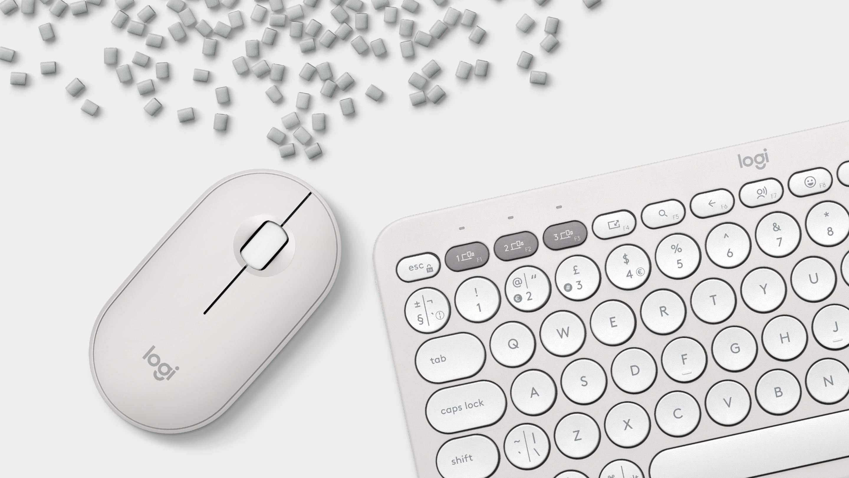 Conjunto de Teclado e Rato LOGITECH Pebble 2 Combo (Estados Unidos - Teclas tesoura - Mini - Branco) — miniatura 10