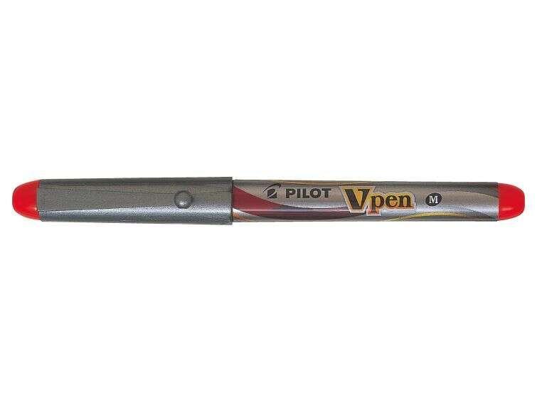 Caneta Tinteiro Descartável PILOT V-Pen Silver (Aço - Traço 0,5 mm)
