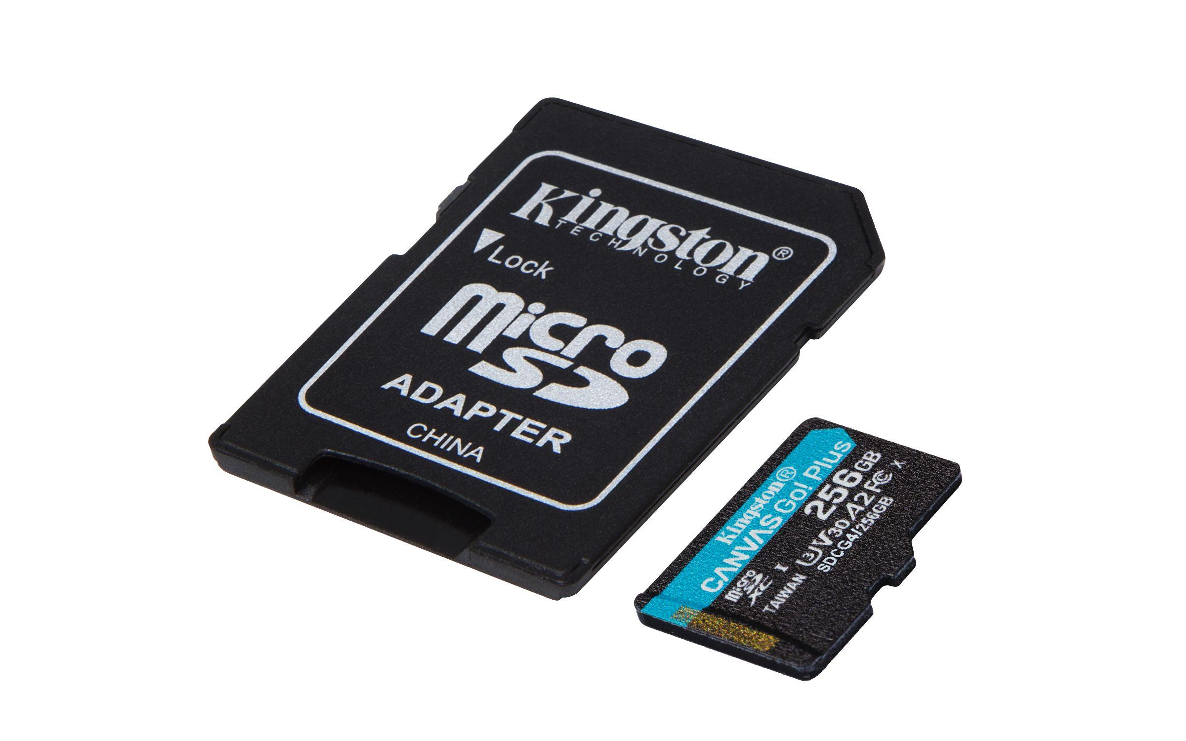 Cartão de Memória KINGSTON Canvas Go! Plus Gen4 SDCG4/256GB (256GB - Classe 10 - Até 200 MB/s - Preto e Turquesa) — miniatura 3