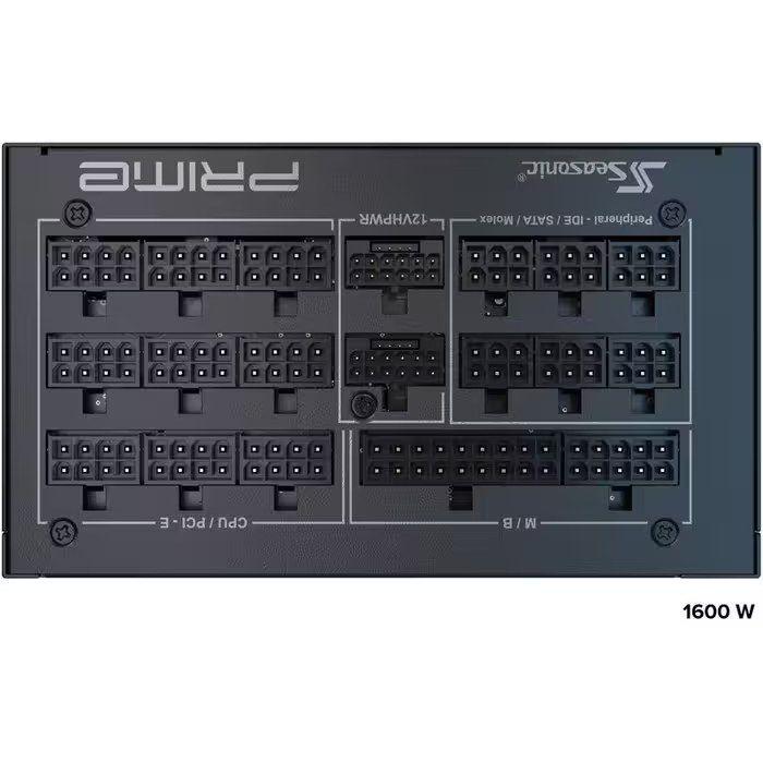 Fonte de Alimentação SEASONIC PRIME PX 1600W (1600 W - 80 PLUS Platinum - Totalmente modular - Preto), miniatura 6