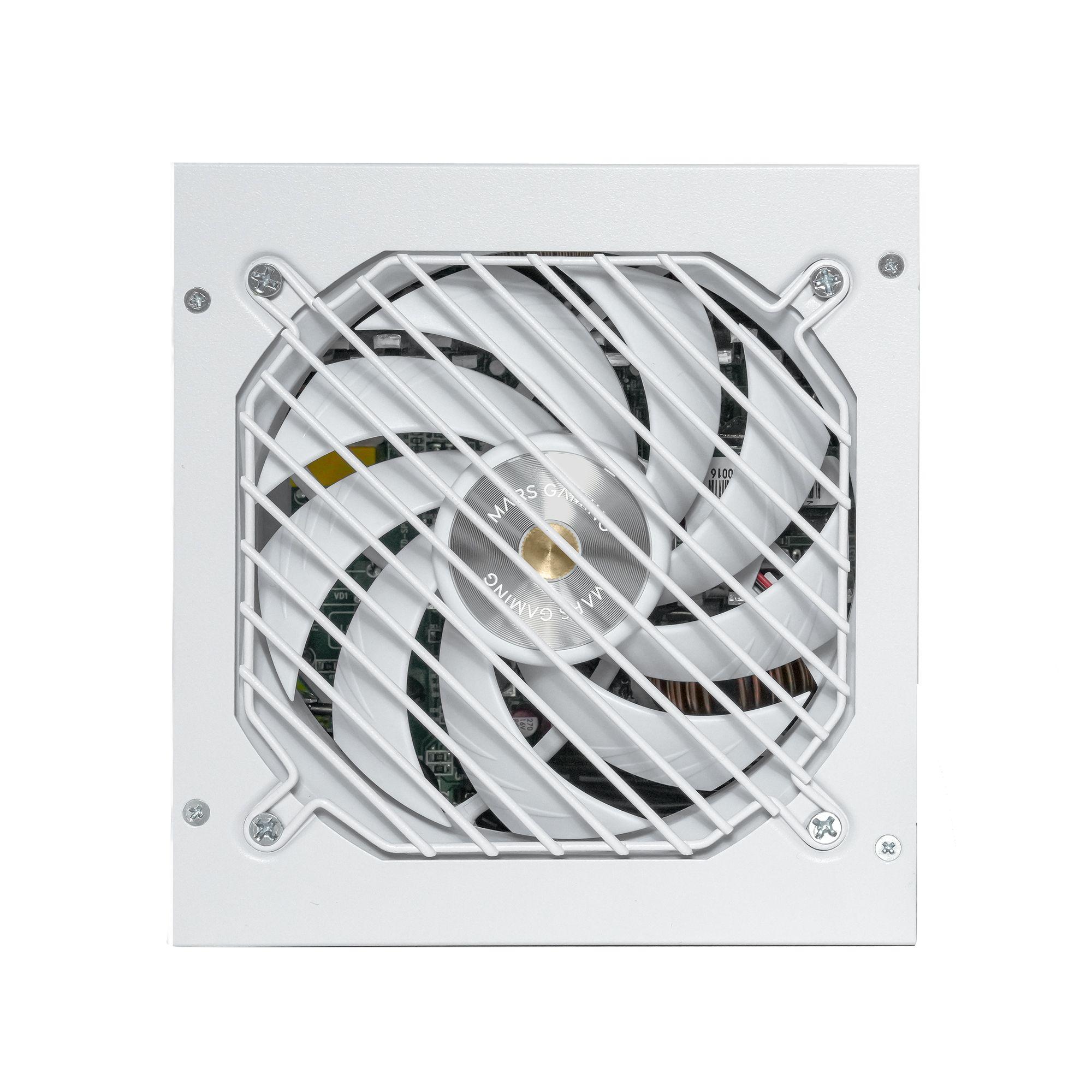 Fonte de Alimentação MARS GAMING MPB1000SIW (ATX - 1000 W - 80 PLUS Gold - Branco)
