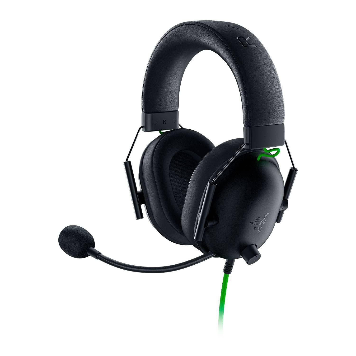 Headset Gaming RAZER BlackShark V2 X (Binaural - Com fios - Circum-aural - Preto e Verde) — miniatura 2