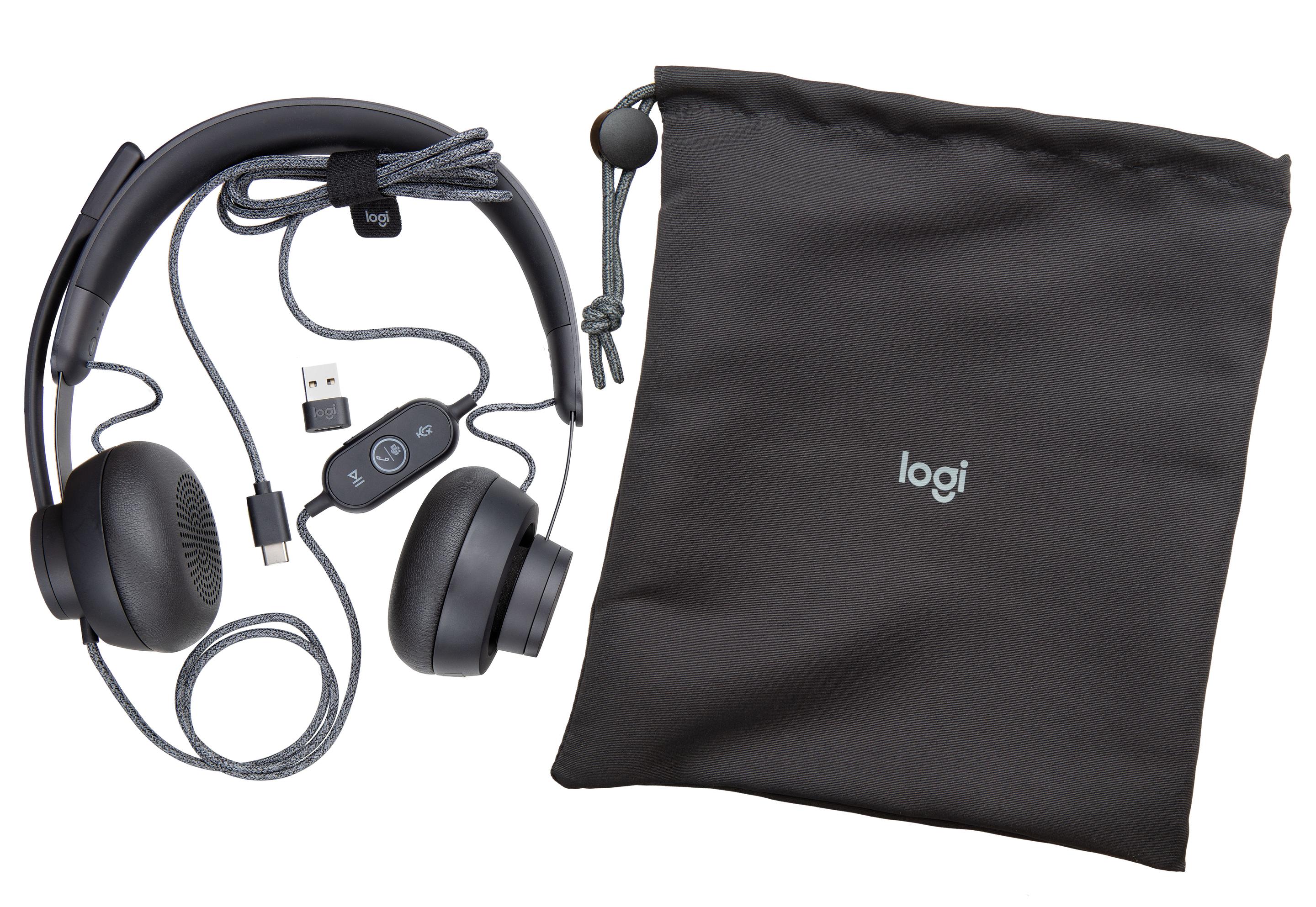 Headset LOGITECH Zone Wired Teams (Binaural - Com fios - Supra-aural - Grafite) — miniatura 6