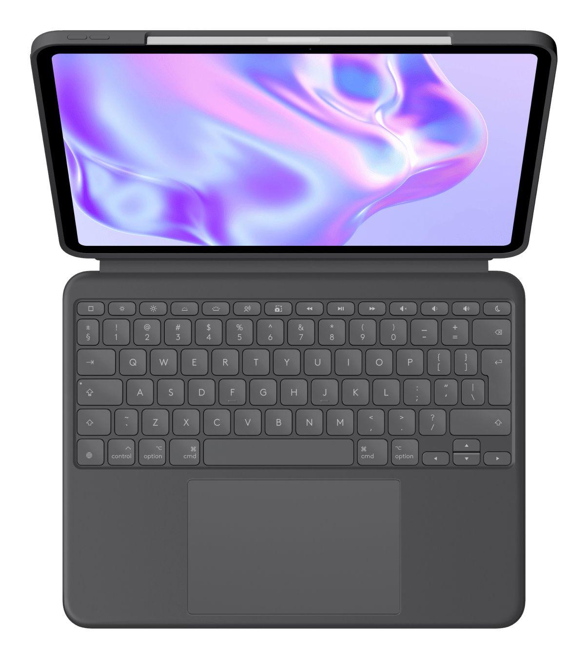 Teclado LOGITECH Combo Touch (Inglês - Mini - Smart Connector - Cinzento Oxford)