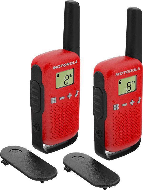 Walkie-Talkies MOTOROLA TLKR T42 Pack 2 (até 18 horas - Vermelho)