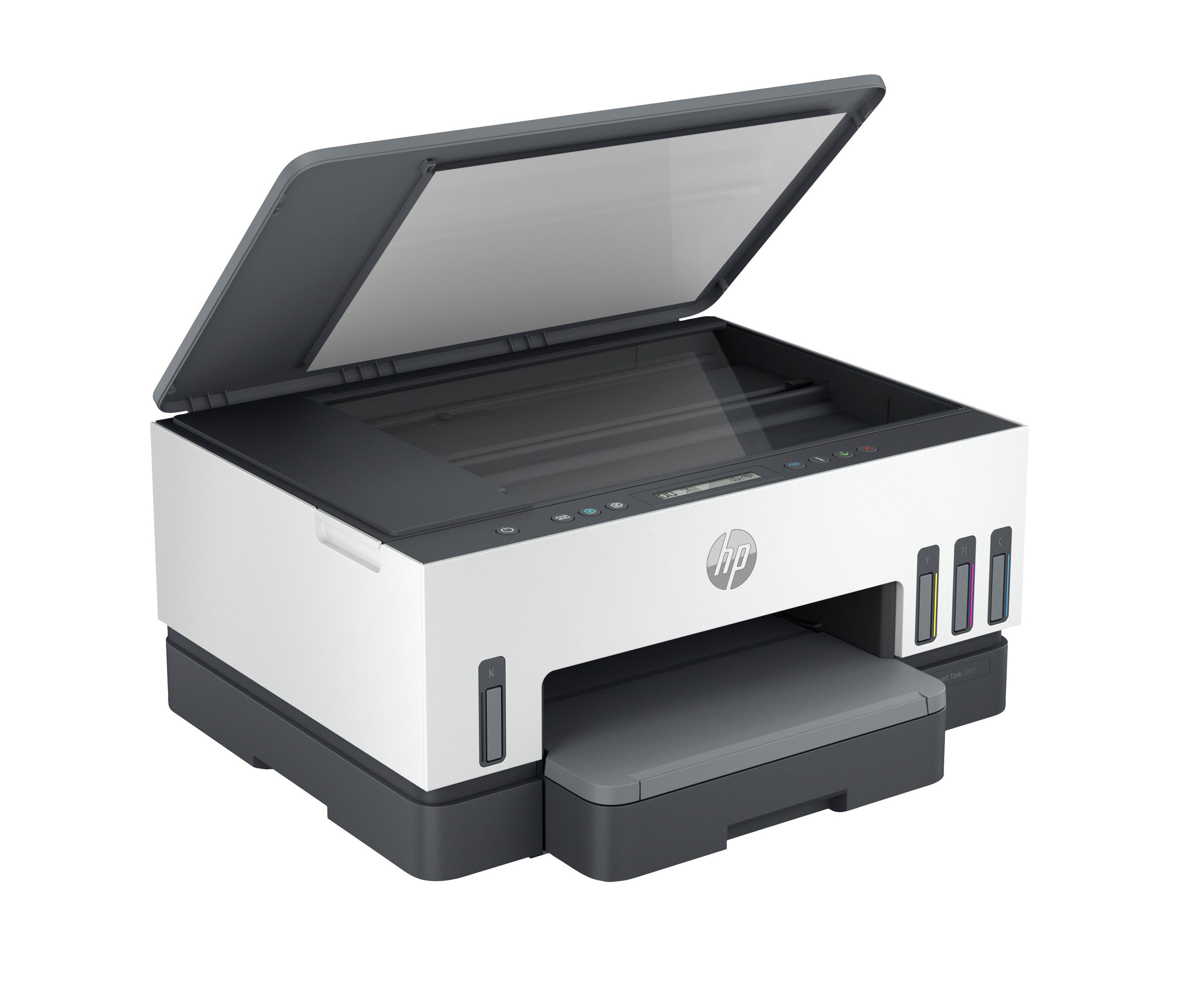 Impressora Multifunções HP Smart Tank 7008 (A4 - Impressão a cores - 250 folhas - Branco/Cinzento), miniatura 3
