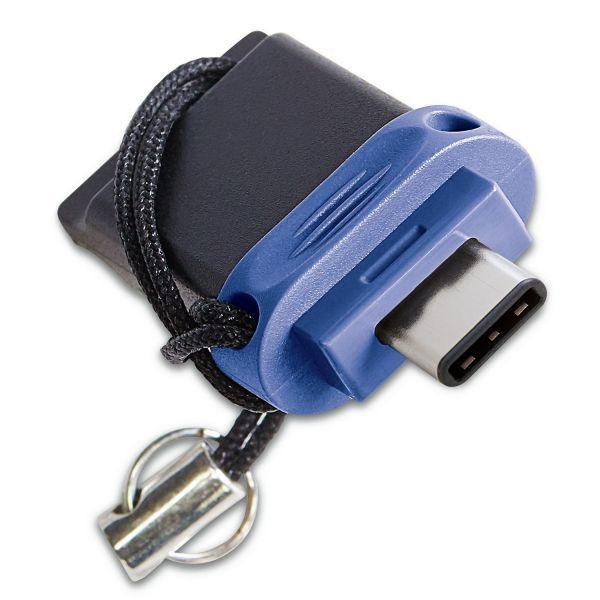 Pen USB VERBATIM Store 'n' Go Dual Drive 49967 (USB-A / USB-C - USB Type-A / USB Type-C - USB 3.2 Gen 1 - Azul), miniatura 2