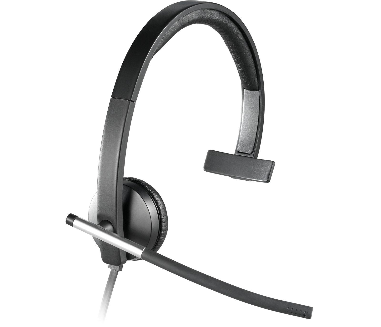 Headset LOGITECH H650e Mono (Monofónico - Com fios - Supra-aural - Preto e Prateado)