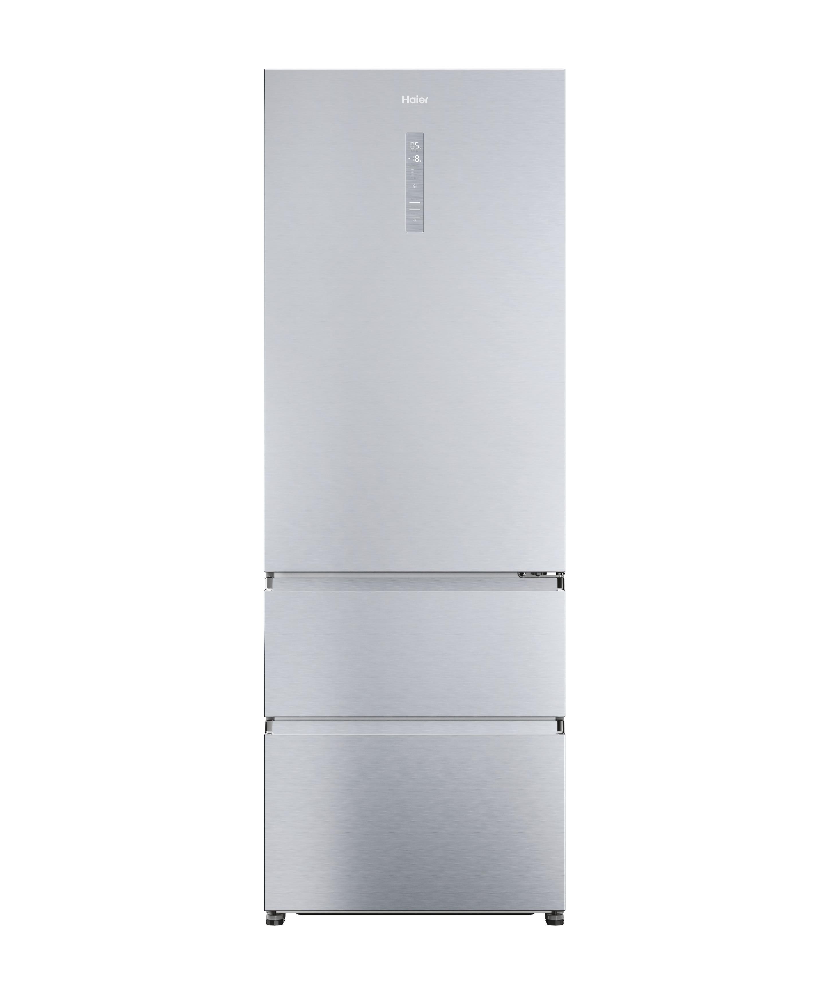 Frigorífico Combinado Independente HAIER HTR5720ENMG (483 l - 200,6x70x67,5 cm - 70 cm - Prateado)