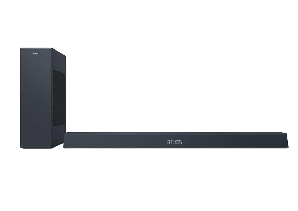 Barra de Som PHILIPS TAB8405/10 (0,5 W - Com fios e sem fios - Preto)