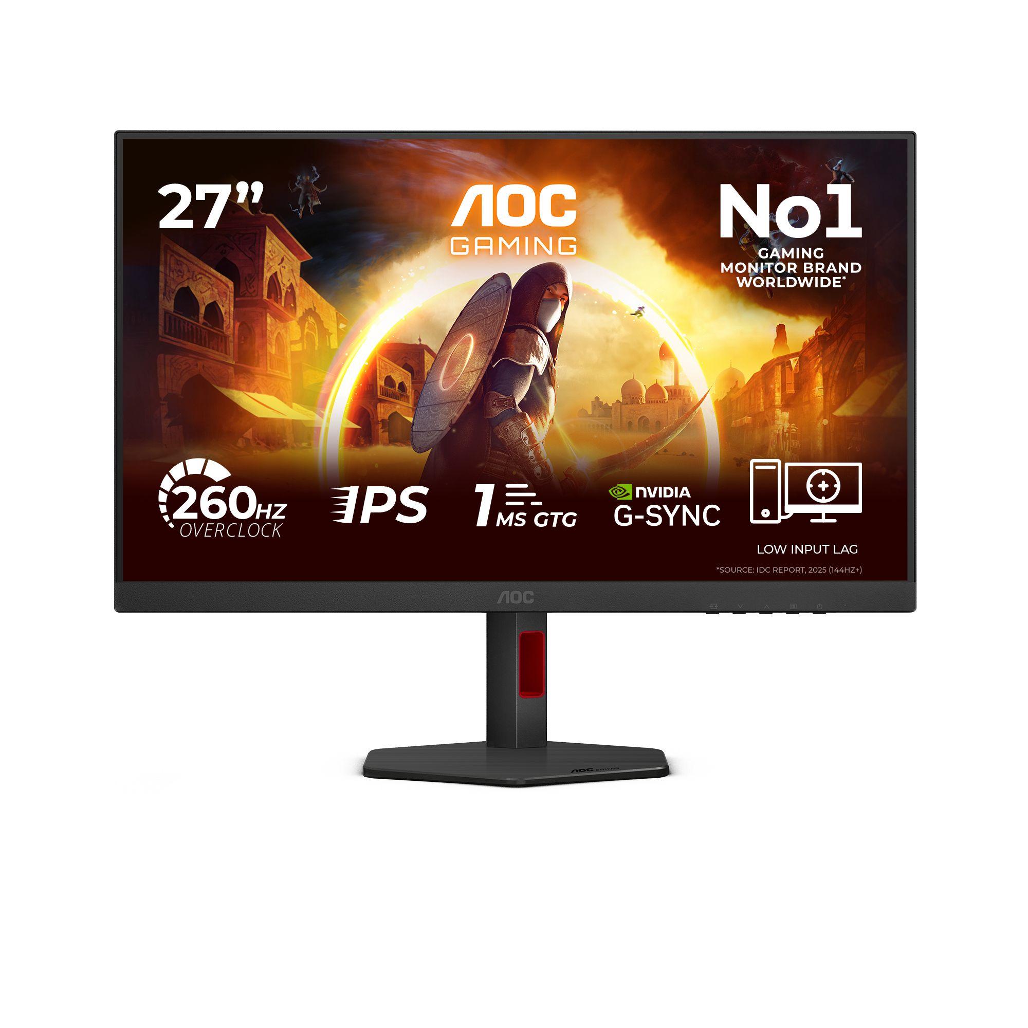 Monitor AOC 27G4ZR (27" - Fast IPS - 260 Hz - Preto/Vermelho)