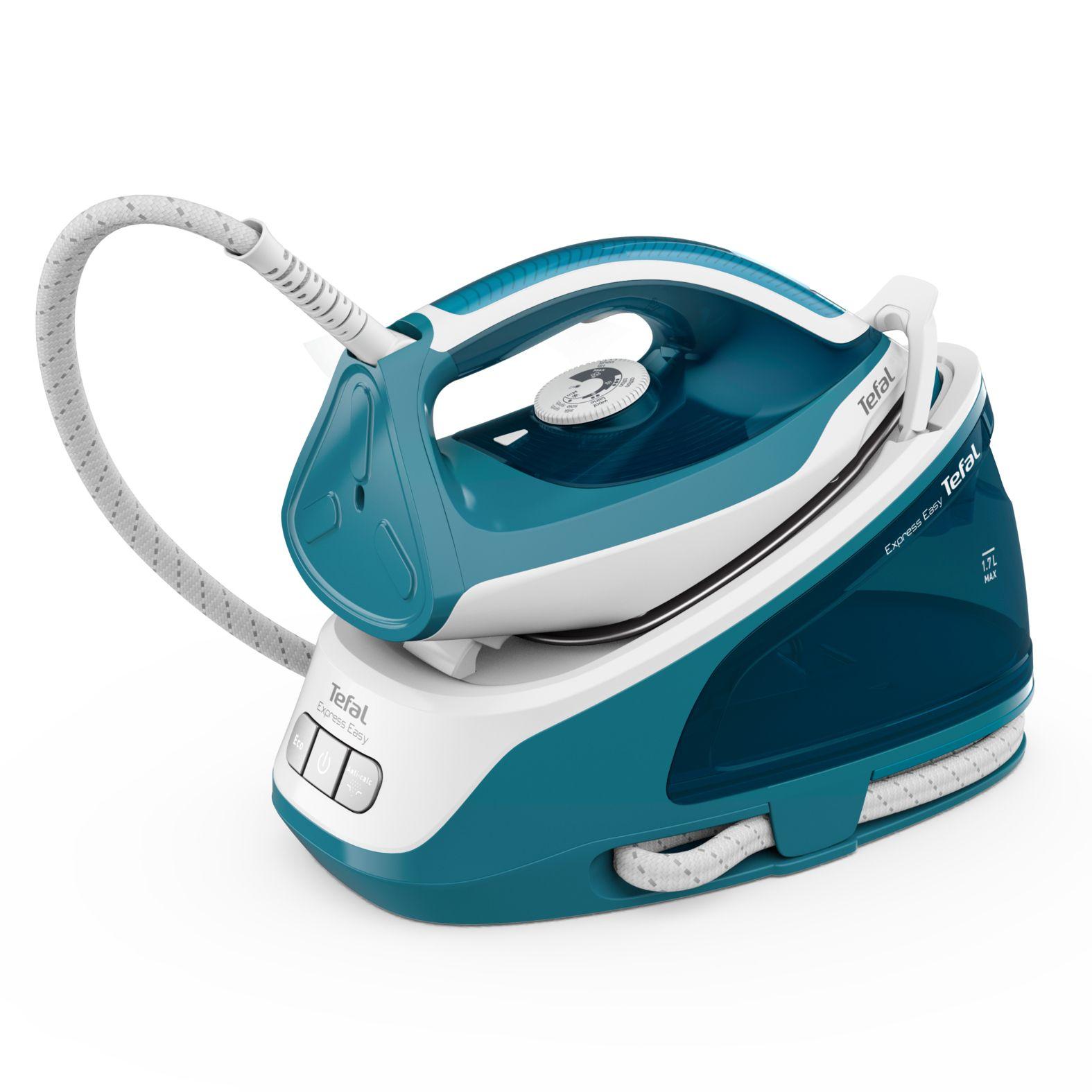 Centro de Engomar TEFAL Express Easy SV6131E0 (2200 W - 1,7 l - 5,8 bar - Branco/Azul)
