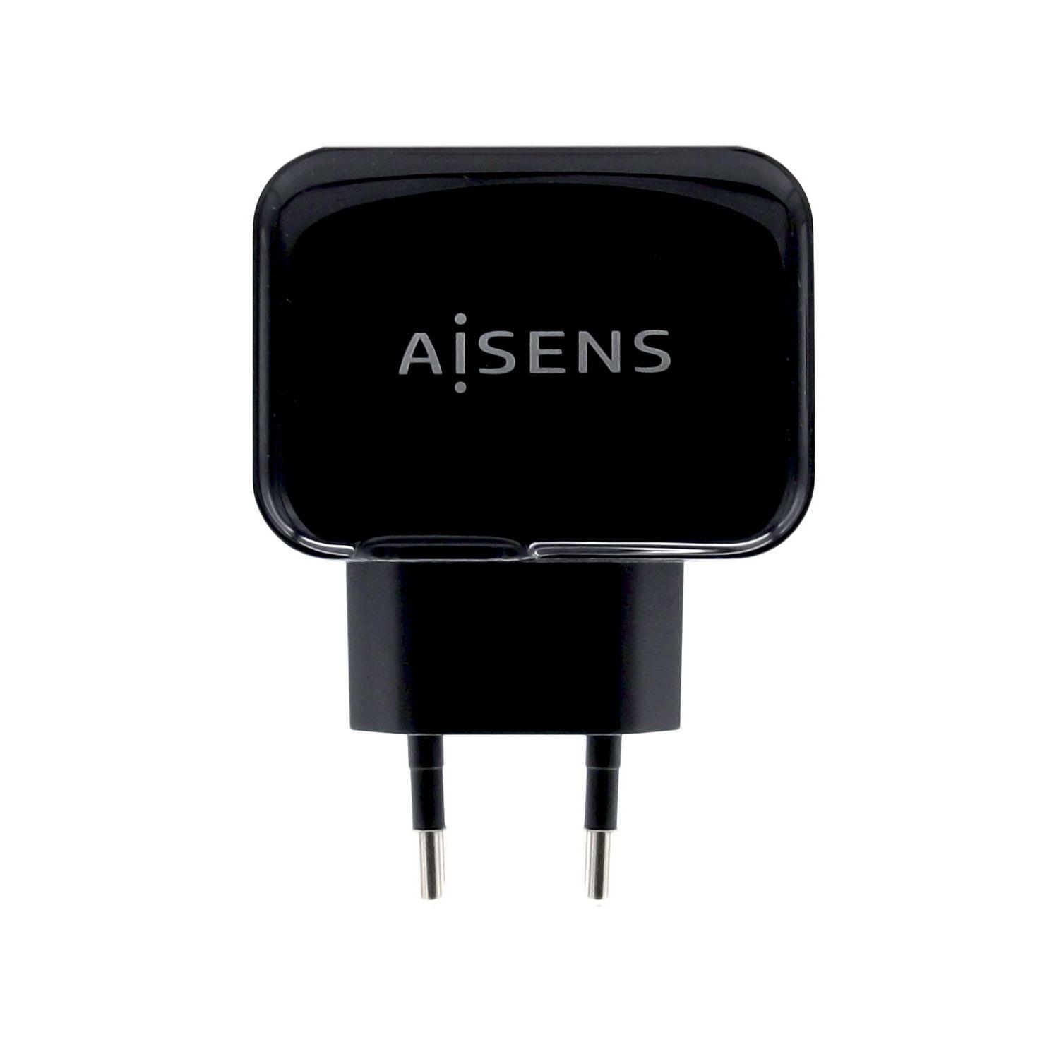 Carregador USB AISENS A110-0440 (17 W - Preto)