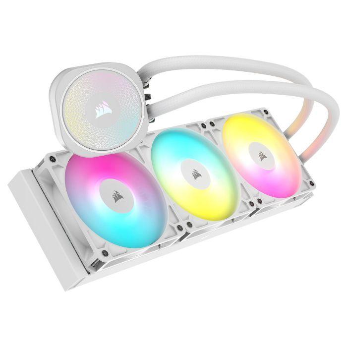 Kit de Refrigeração Líquida para CPU CORSAIR NAUTILUS 360 RS ARGB (LGA 1700, AM4, AM5 - 3 ventoinhas - 1700 RPM - Branco) — miniatura 3