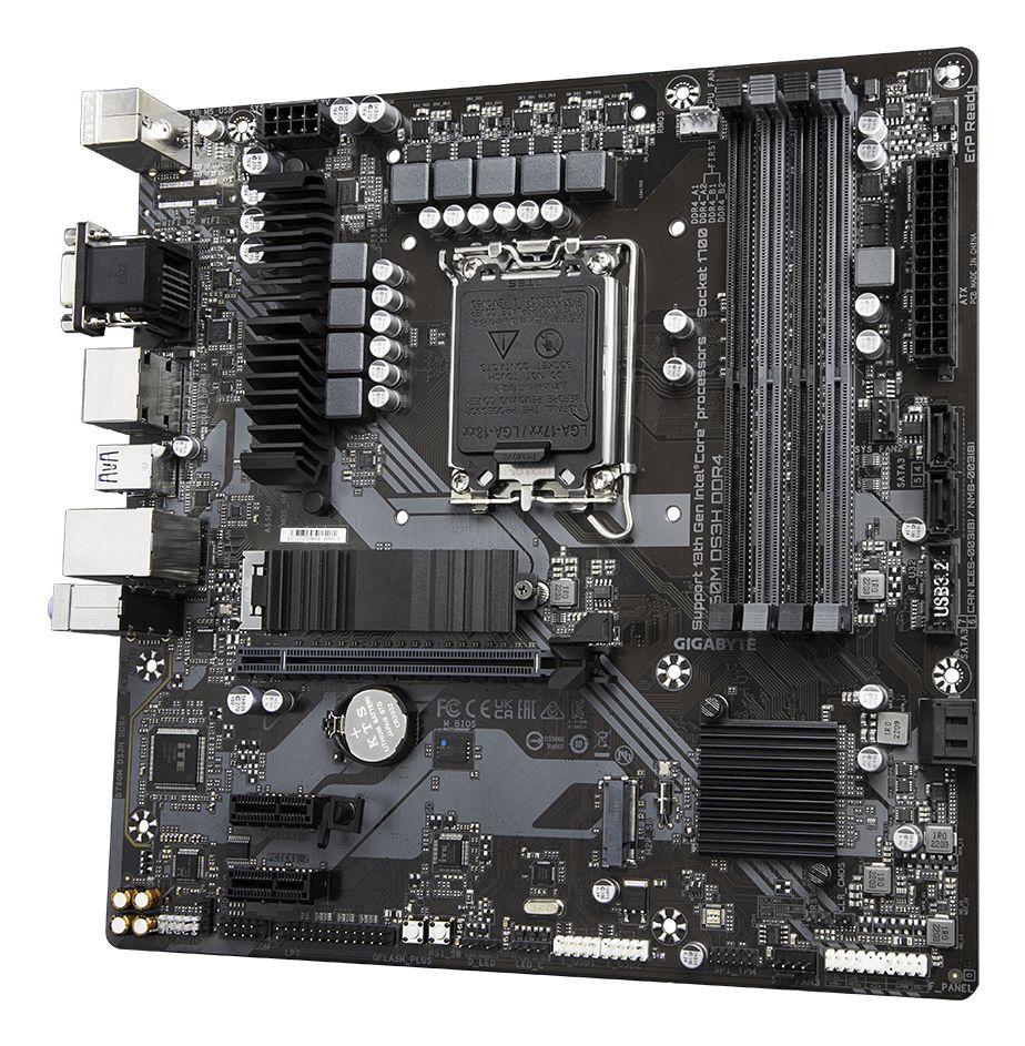 Motherboard GIGABYTE B760M DS3H DDR4 (LGA 1700 - micro ATX - Duplo canal - Castanho), miniatura 2