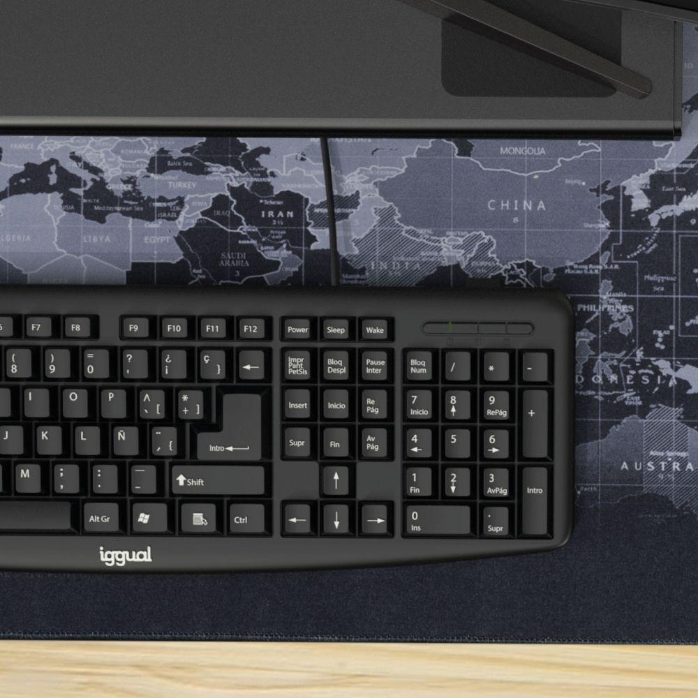 Teclado IGGUAL CK-BASIC-105T (Espanhol - Tamanho completo - USB - Preto) — miniatura 3
