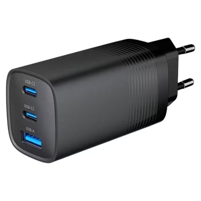 Carregador de Parede USB GEMBIRD TA-UC-PDQC65-01-BK (65 W - 360 W - GaN - Preto), miniatura 2