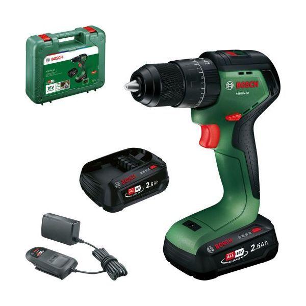 Berbequim com Percussão BOSCH PSB18V-60 (18 V - 2 x 2,5 Ah), imagem 1