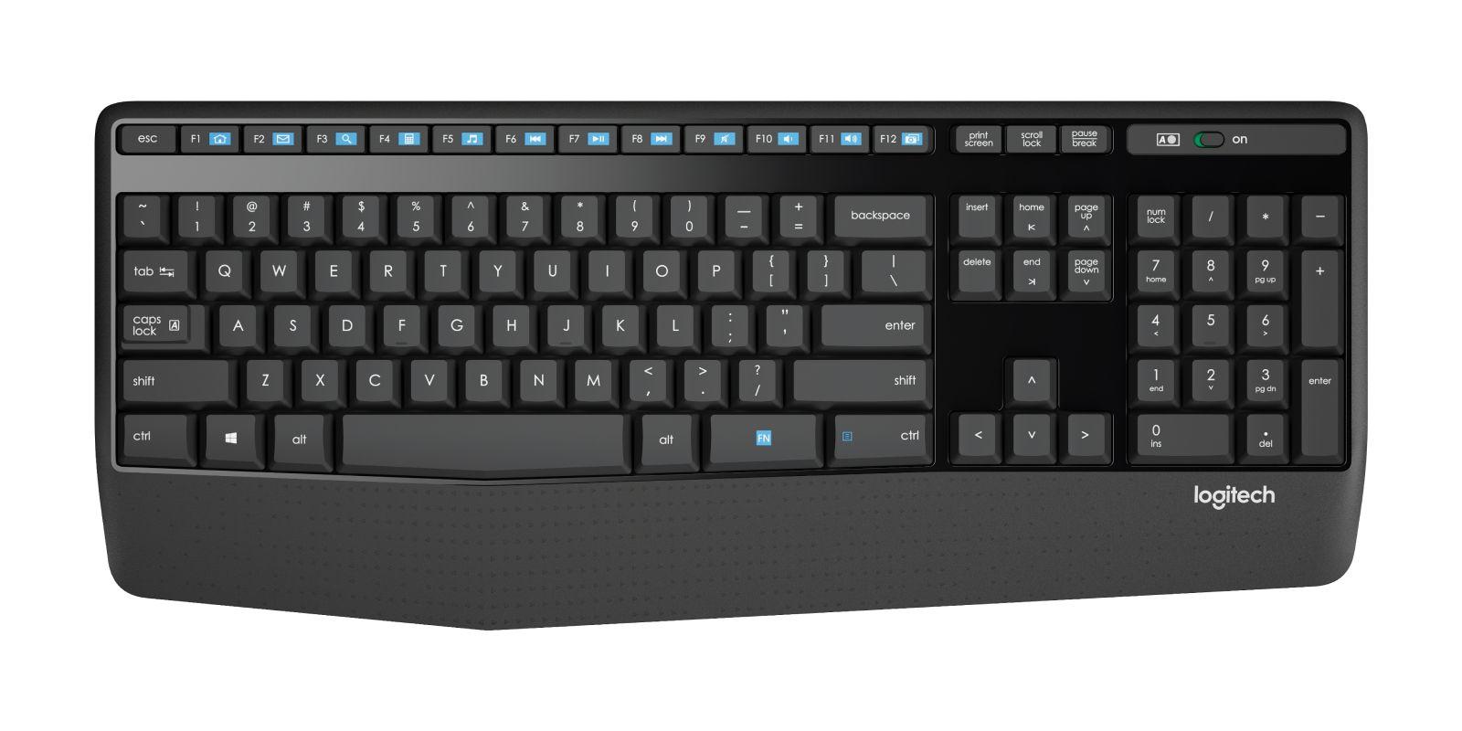 Conjunto Teclado e Rato LOGITECH MK345 (Inglês - Tamanho completo - RF Wireless - Preto), miniatura 6