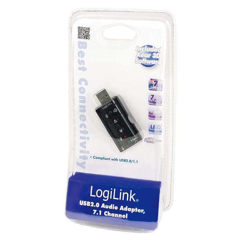 Placa de Som Externa LOGILINK UA0078 (USB 2.0 - Windows XP/Vista/7 - USB-A - Preto) — miniatura 4