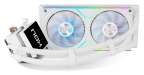 Kit de Refrigeração Líquida CPU NOX Hummer M-240 LCD (12 cm - 1800 RPM - ARGB multicolor - Branco)