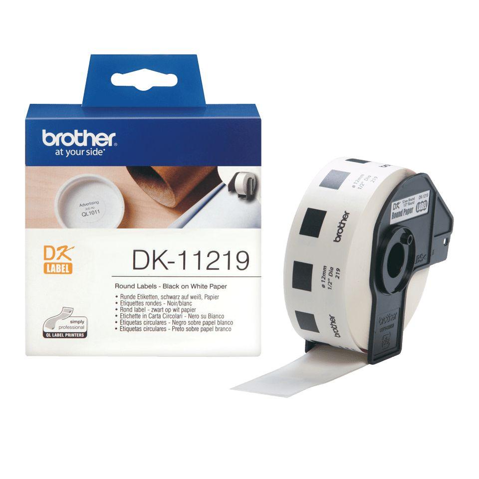 Etiquetas Circulares de Impressão BROTHER DK11219 (Branco)