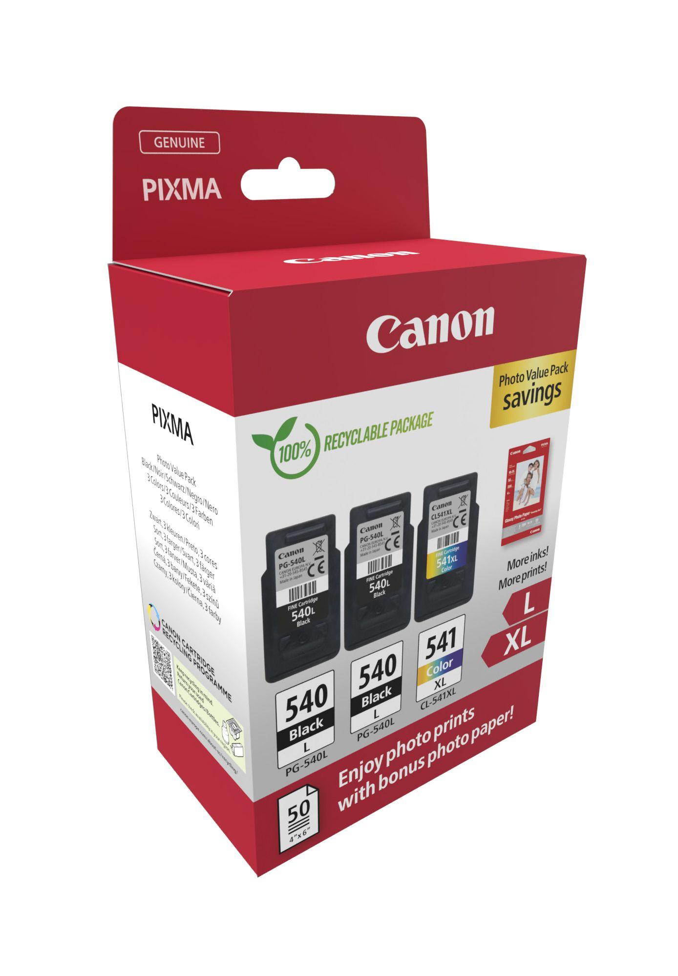 Pack de Tinteiros CANON PG-540L + CL-541XL (Preto/Ciano/Magenta/Amarelo), miniatura 2