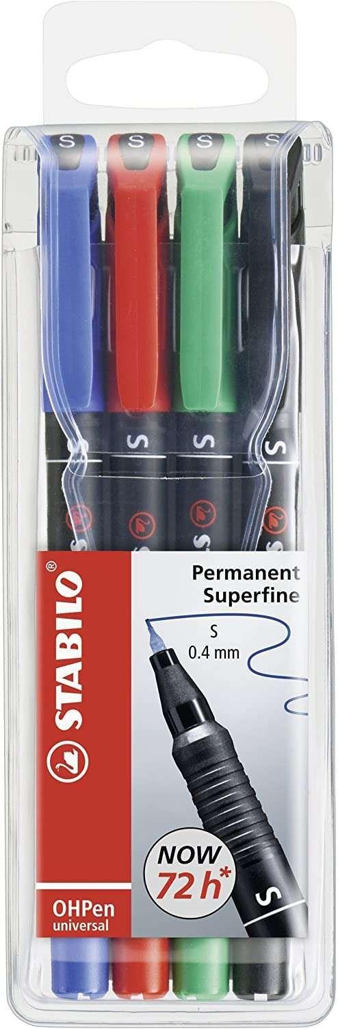 Marcador Permanente STABILO OHPen 841/4 (Cores sortidas)
