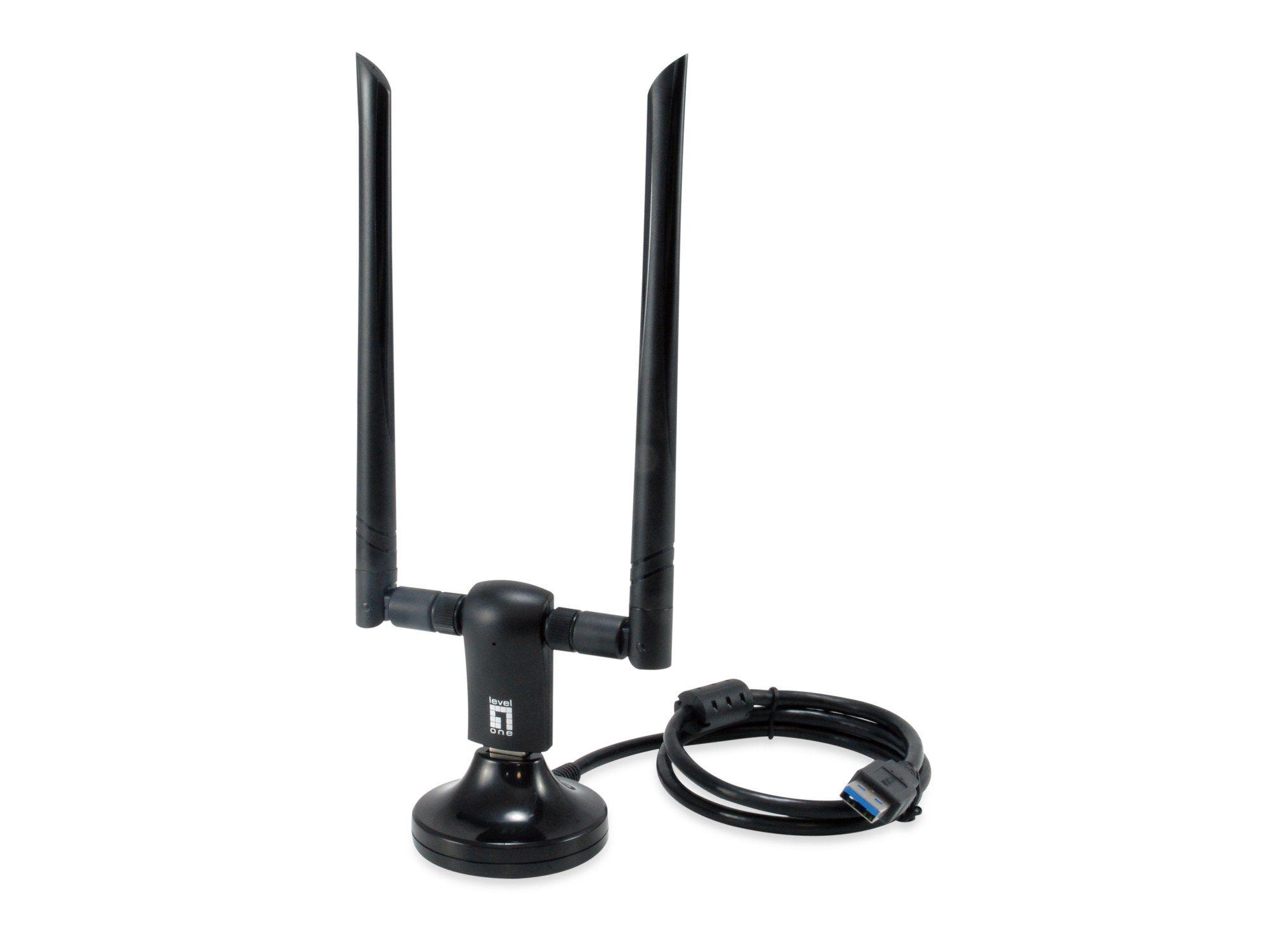 Adaptador USB Wi-Fi LEVELONE WUA-1810E (Wi-Fi 5 - 867 Mbit/s - Banda dupla - Preto), miniatura 3