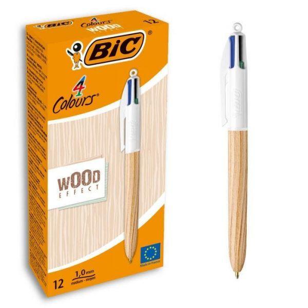 Esferográficas BIC 4 Colours Wood Style (Multicolor) — miniatura 2