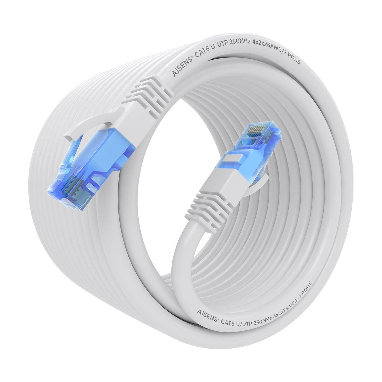 Cabo de Rede AISENS A135-0825 (7,5 m - Cat6 - RJ-45 - Branco), miniatura 2