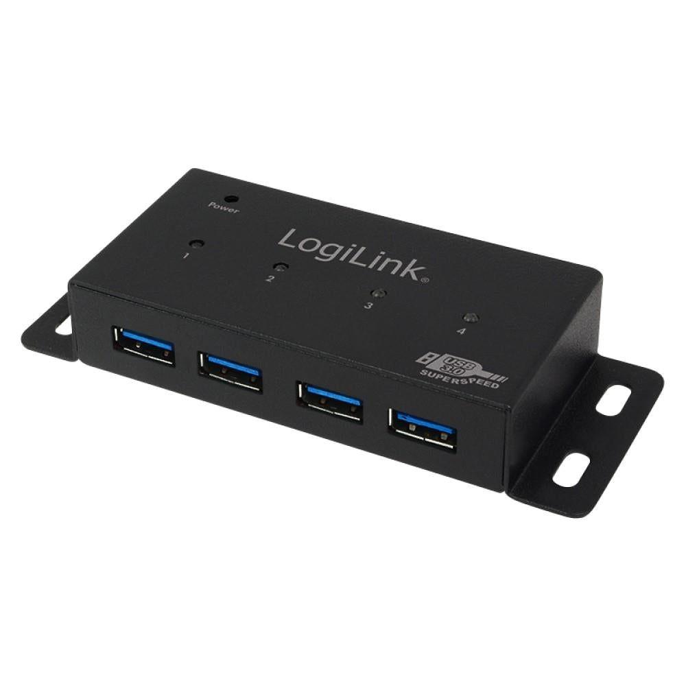 Hub USB LOGILINK UA0391 (USB-A - Cinzento)