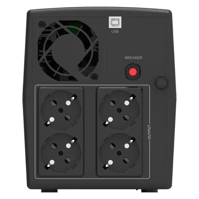 UPS PHASAK SIRIUS PH 7312 (USB Type-B - Tipo F - Preto) — miniatura 3