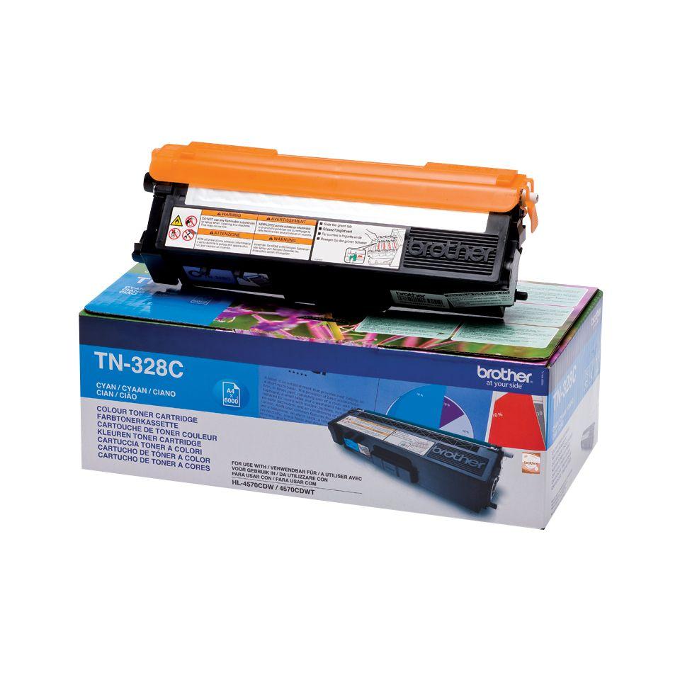 Toner BROTHER TN-328C (6000 páginas - Ciano)