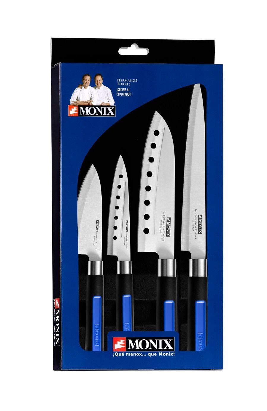 Conjunto de 4 Facas de Cozinha Japonesas MONIX (Aço inoxidável - Inox)
