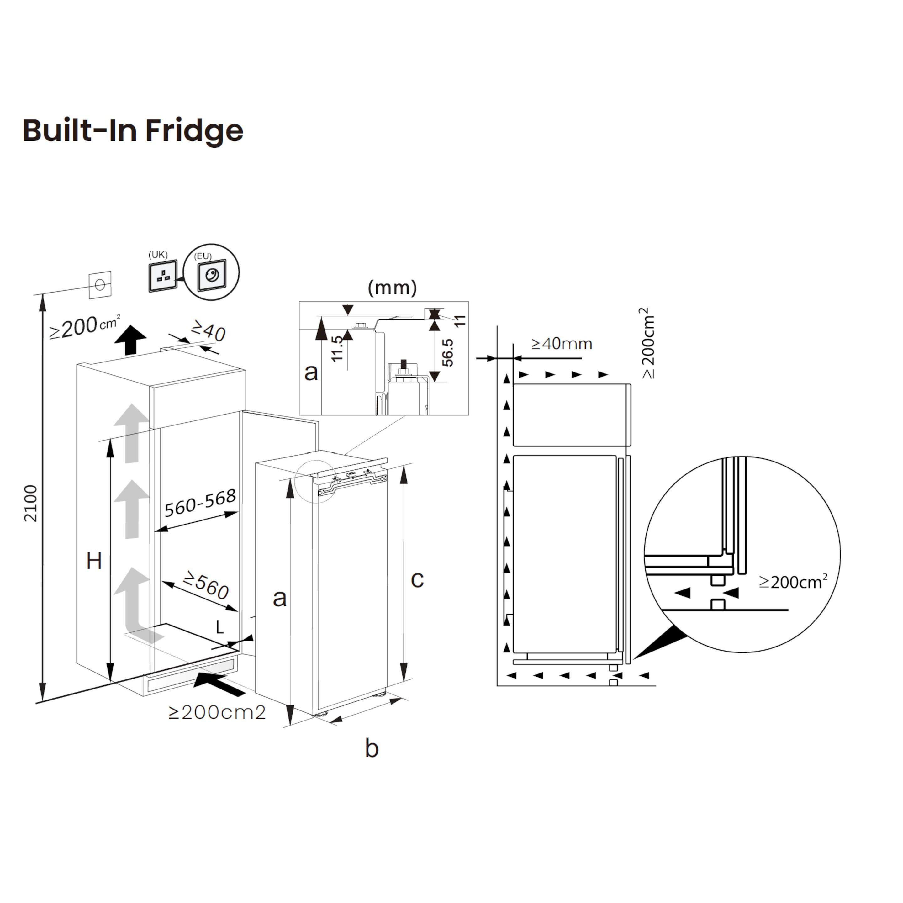 Frigorífico Encastre HISENSE RL3B303SAWE (177,2x54x54,5 cm - 54 cm - 177 cm - Branco), miniatura 6