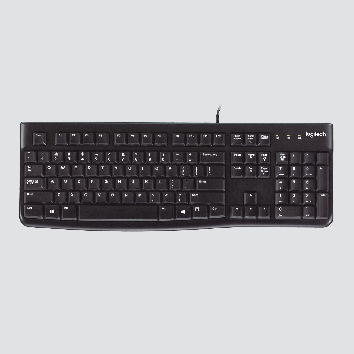 Teclado LOGITECH K120 (Suíço - USB - Com fios - Preto) — miniatura 4