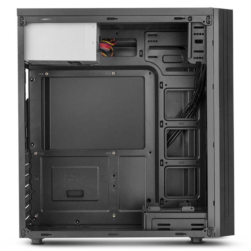 Caixa PC NOX Lite 010 (ATX, ITX, Micro ATX - 500 W - Midi Tower - Preto) — miniatura 3