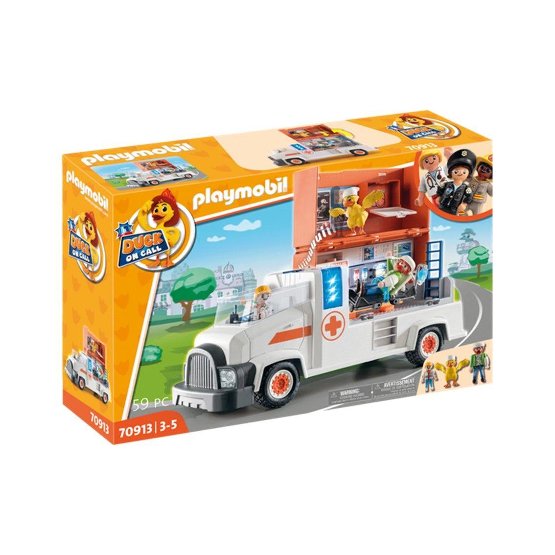 Camião Ambulância PLAYMOBIL Duck on Call 70913 (3 a 5 anos - Multicor)