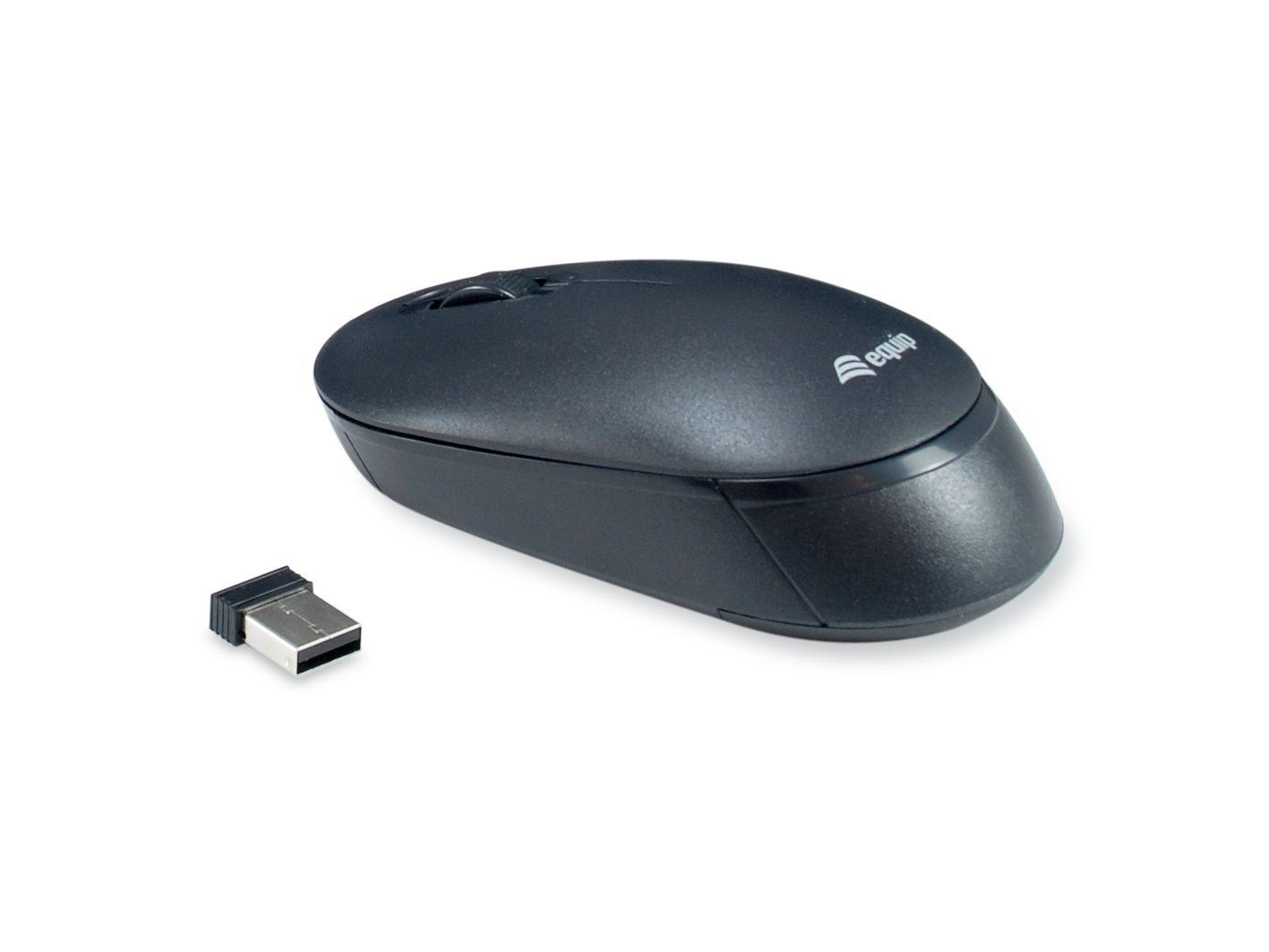 Conjunto Teclado e Rato Sem Fios EQUIP 245222 (Português - Tamanho completo - RF Wireless - Preto) — miniatura 4