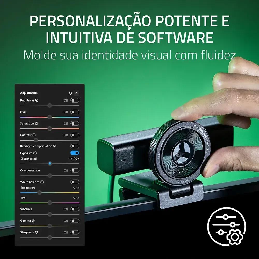 Câmara Web RAZER Kiyo V2 (4K Ultra HD - 60 fps - 3840 x 2160 pixels - Preto) — miniatura 5