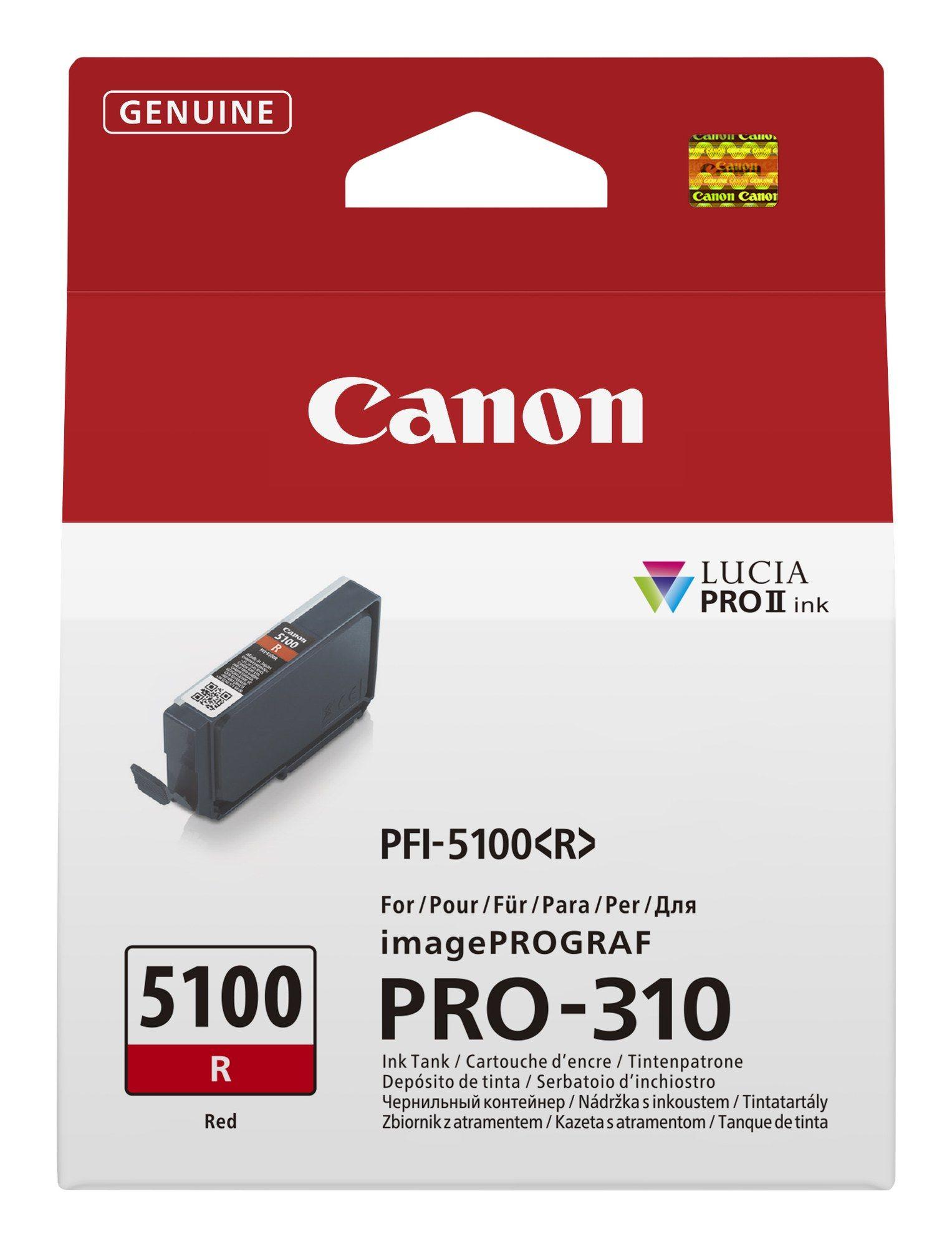 Tinteiro CANON PFI-5100R (Vermelho)