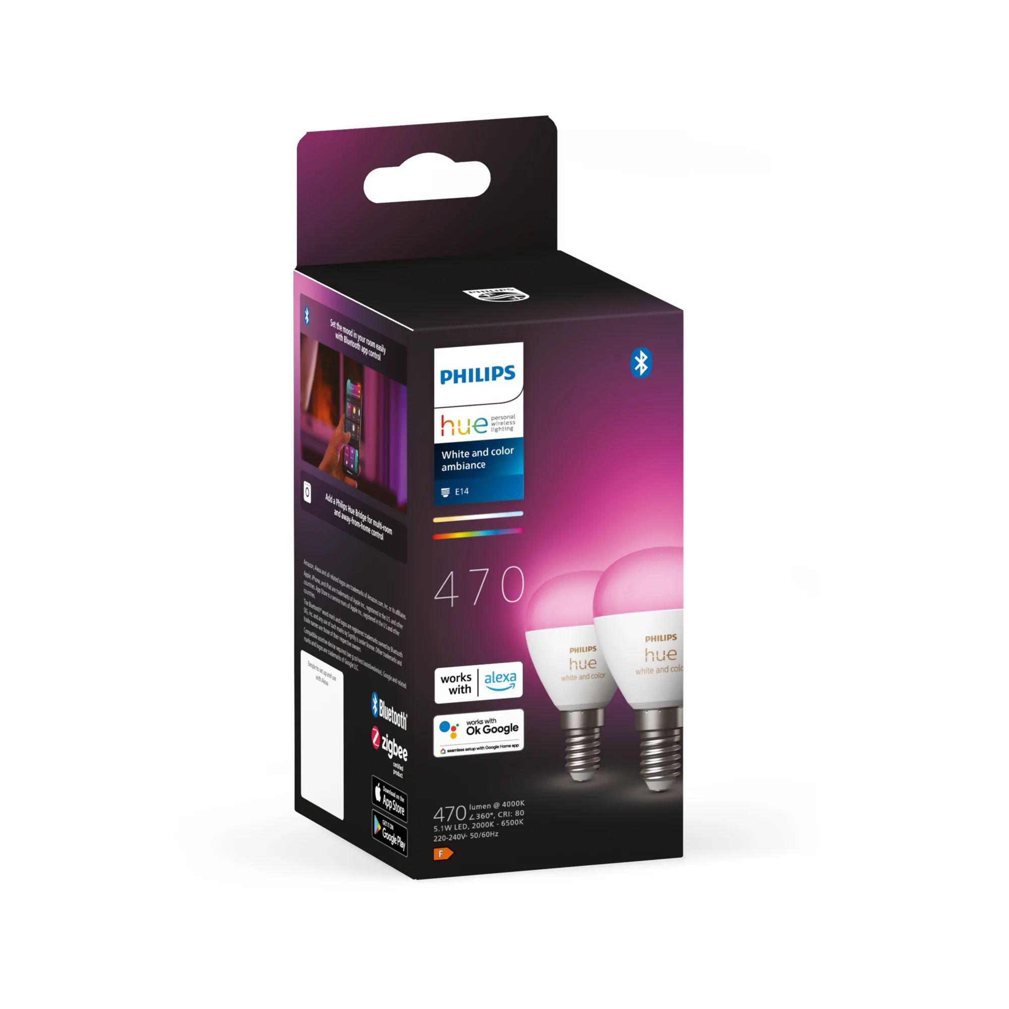 Lâmpada Inteligente PHILIPS Hue P45 E14 929003573602 (Branco) — miniatura 3