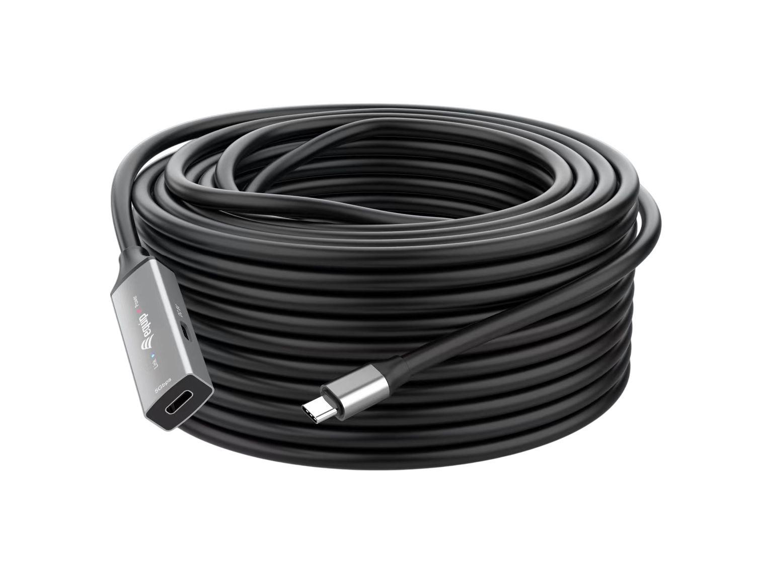 Cabo de Extensão USB-C EQUIP 133356 (5 m - USB C - Preto)