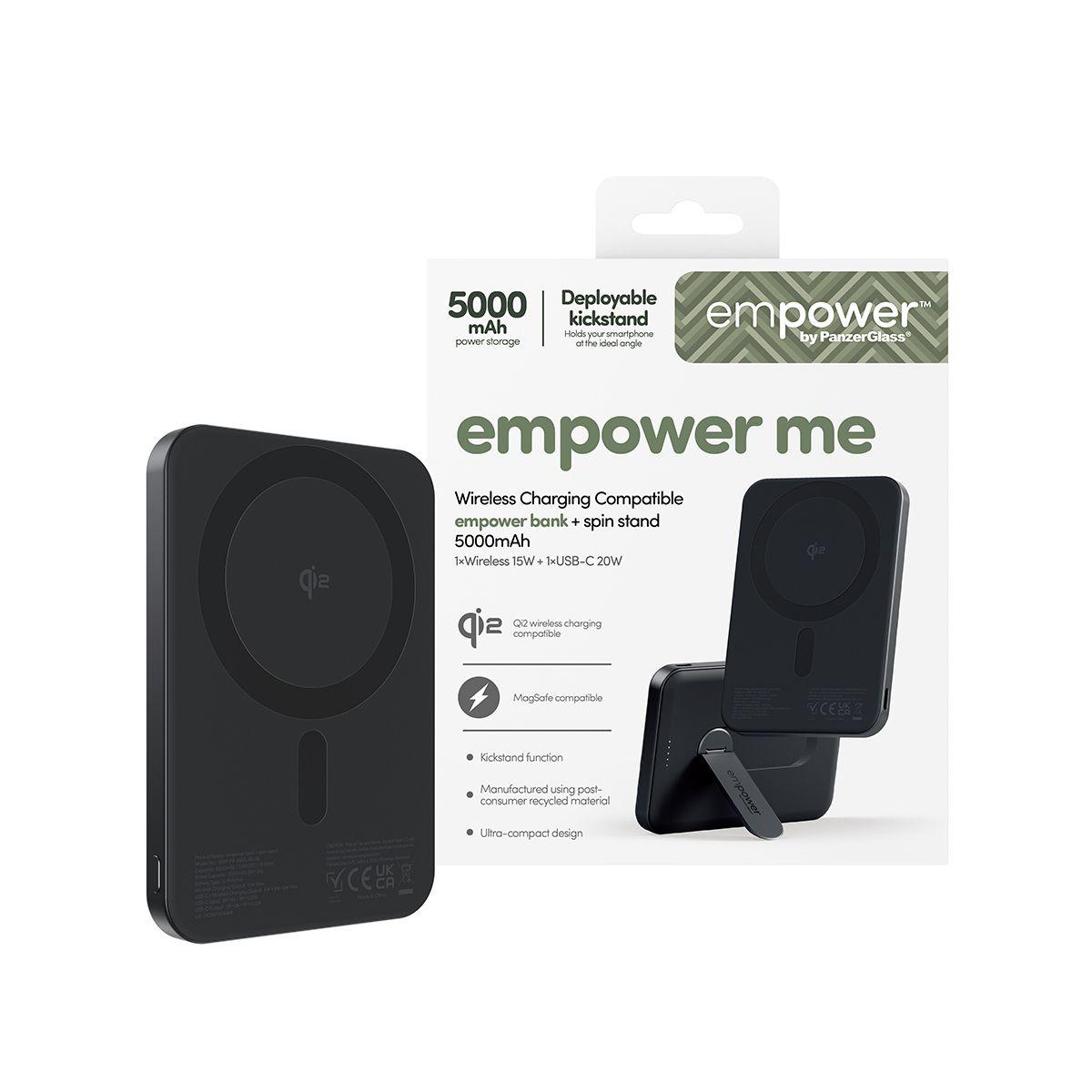 Powerbank PANZERGLASS empower™ Powerbank w. Spin Stand EM23165 (5000 mAh - Preto) — miniatura 2