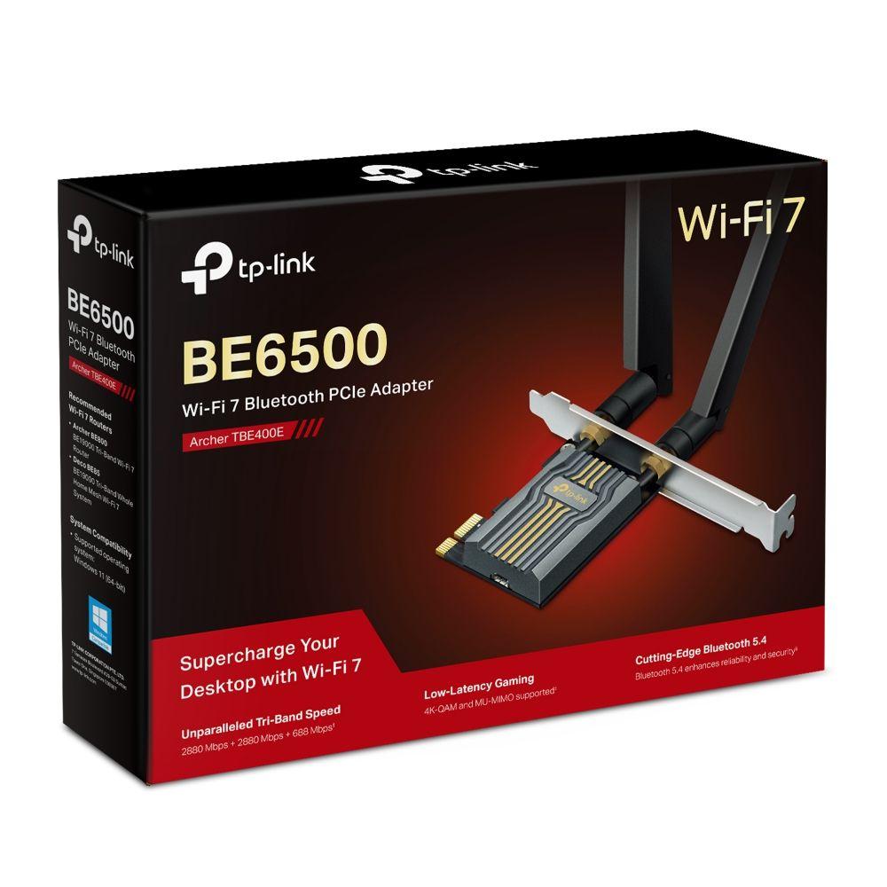 Placa de Rede PCIe TP-LINK Archer TBE400E (Wi-Fi 7 - 2880 Mbit/s - PCI Express - Preto) — miniatura 4
