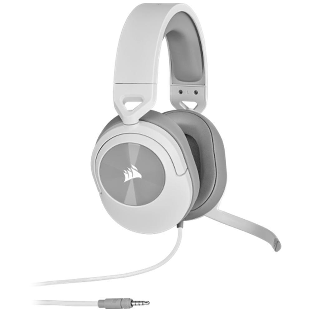 Headset Gaming CORSAIR HS55 Stereo (Binaural - Com fios - Circum-aural - Branco)