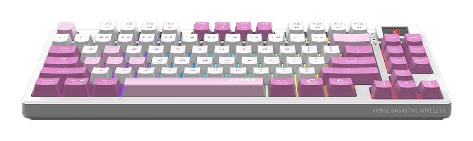 Teclado MSI FORGE GK600 TKL Wireless (Espanhol - Kailh Low-Profile White - USB + Bluetooth - Violeta) — miniatura 4