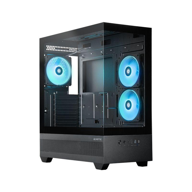 Caixa de Computador CHIEFTEC VISTA GT-01B-OP (ATX, Micro ATX, Mini-ITX - Midi Tower - Aço SPCC, 0,5 a 0,8 mm - Preto)